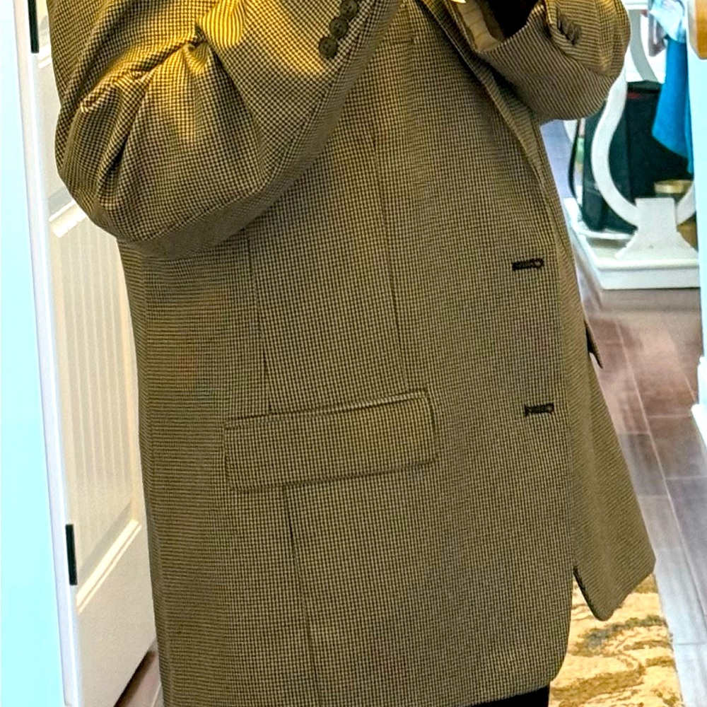 Haggar Herringbone Classic Fit Blazer - Unisexed 100% Wool - 44 L